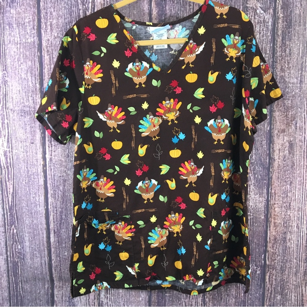 SB Scrubs Turkey 🦃 Scrub Top
